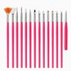 New 3/15PCS Nail Art Brushes Nail Gradient Brush Set French Builder Gel Brush Gel UV Polish Manicure Tools XJS09