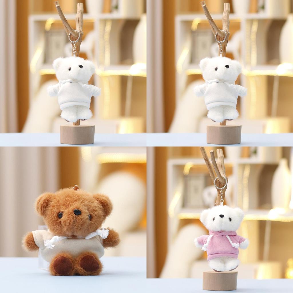 Plush Bear Keychain With Soft Short Plush For Cute Bag Decor And Gift For Kids