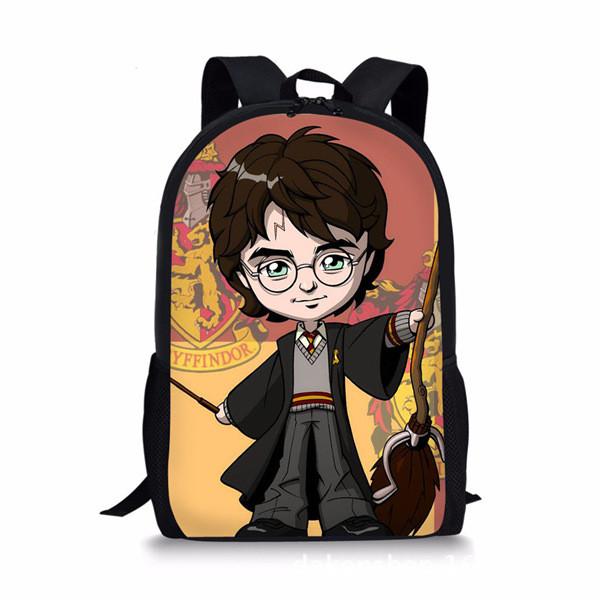 Harry Potter Student Backpack With Large Capacity Nylon Bookbag For Daily Use