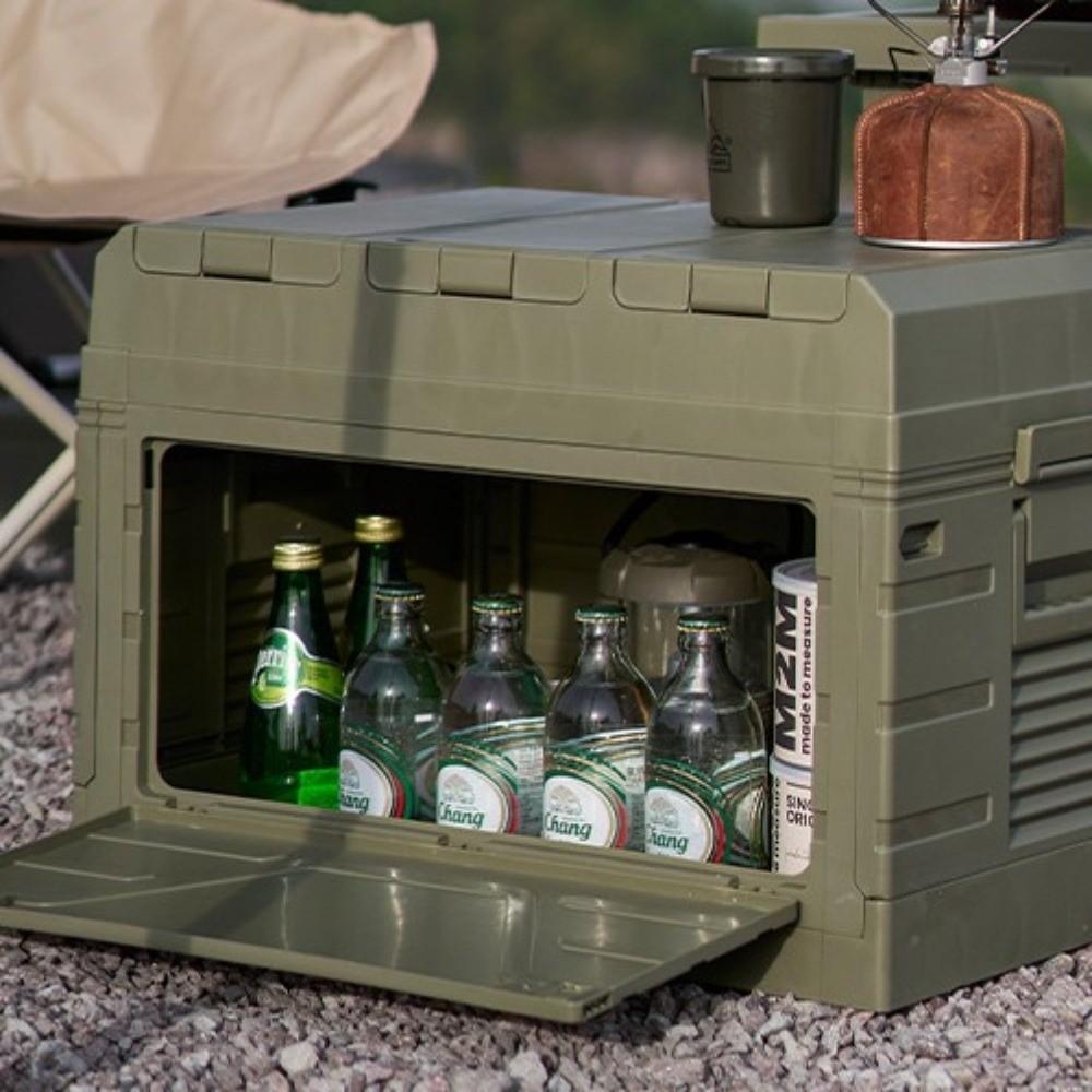 Large Capacity Folding Storage Box Multi-functional Heavy Duty Picnic Table with Storage Space Saving Portable