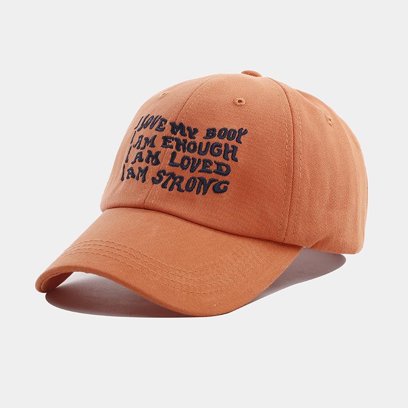 New Spring and Summer Letter Embroidered Baseball Cap Women's Versatile Face Peaked Cap Outdoor Travel Sun Protection Visor Tide