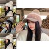 Knit Hat Women Winter Warm Woolen Earmuff Cap With Short Brim For Casual Fashion