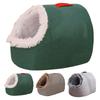 Cozy Enclosed Cat House Round Fluffy Warm Soft Plush Cozy Indoor Nest With Non-Slip Bottom for Indoor Cat Or Small Dog