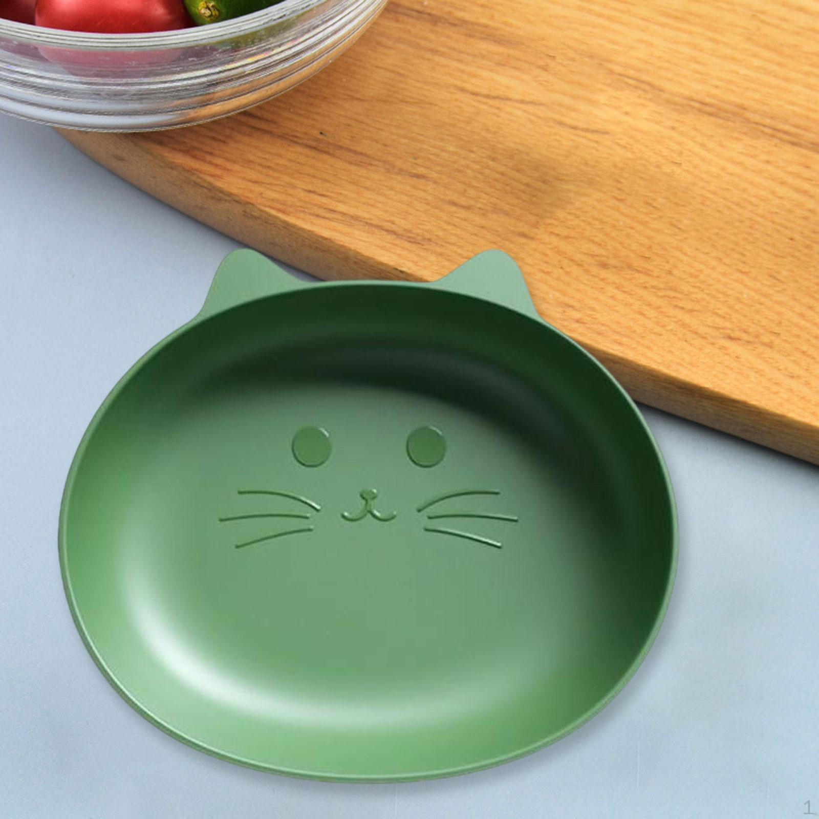 

Настольная тарелка с костями, органайзер для тарелок с фруктами, посуда, посуда, мусорный лоток для закусок, ужина Green Cat Shape