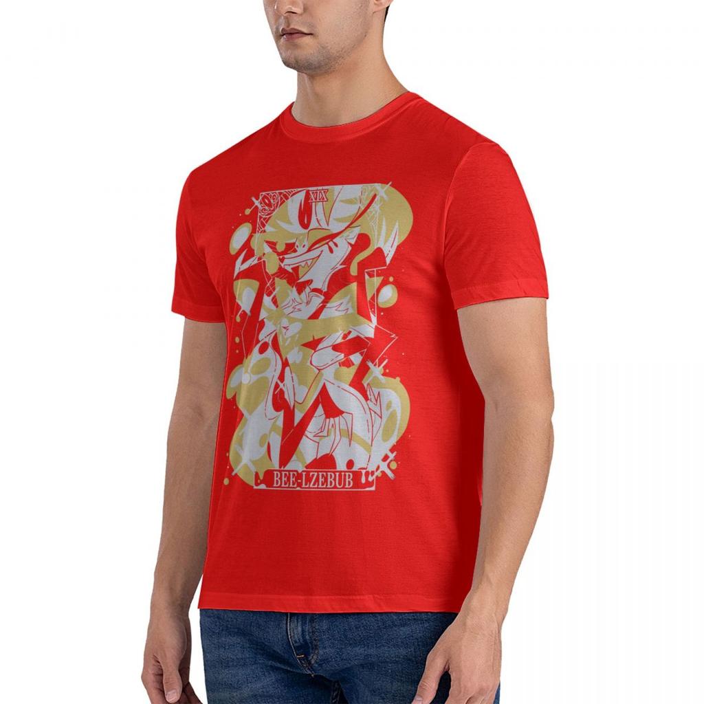 Bee-Lzebub Helluvaboss Men Crew Neck TShirts Oversized Tops Clothing Sleeve Tees Gift Idea Shirt