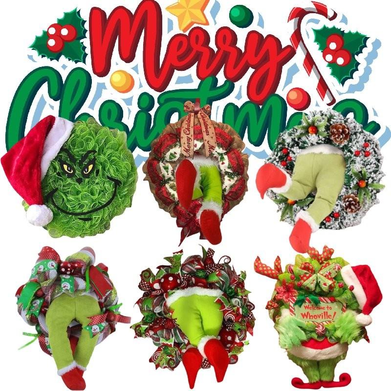 The Funny Christmas Burlap Wreath Door Creative Christmas Decorations