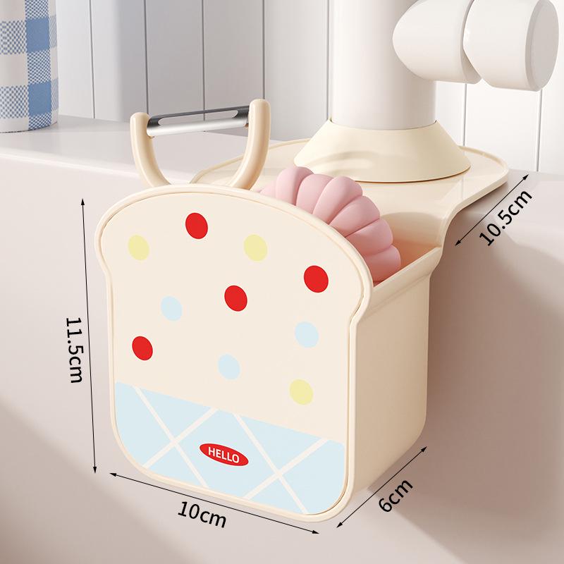 Multi-Functional Hanging Sink Dish Rack with Detachable Hooks and Hollow Drain Storage