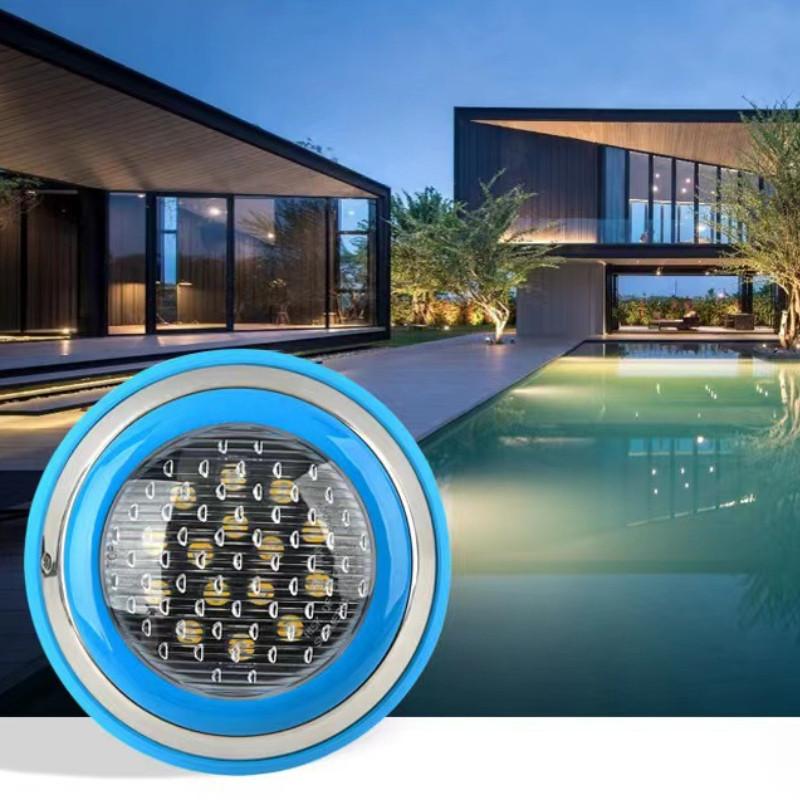 Stainless Steel LED Outdoor Embedded Decorative Fountain Light Waterproof Colorful Underwater Lamp Pool Wall Light