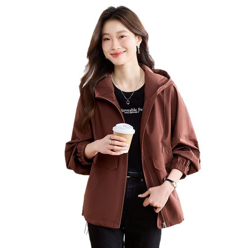 2025 Women's Petite Casual Loose Hooded Jacket - Advanced Spring/Autumn Style (L1589)