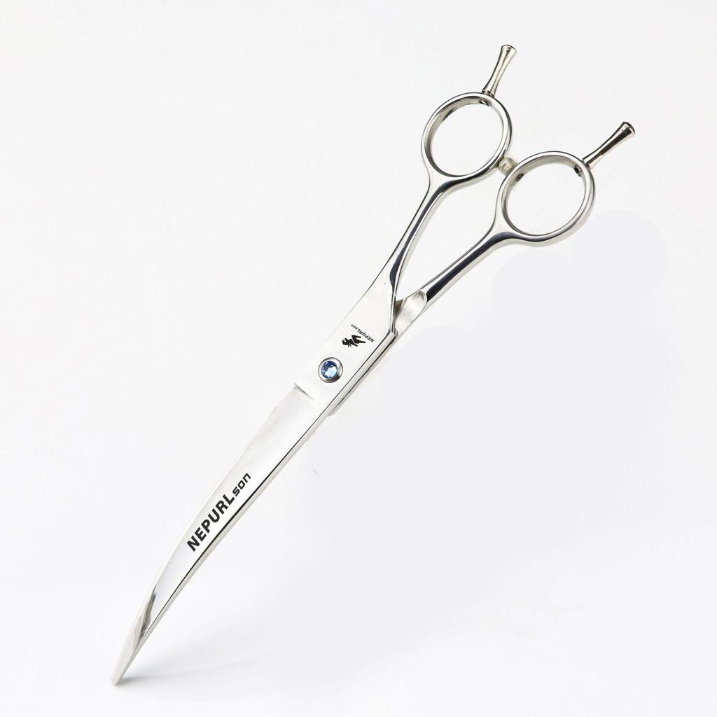 Napson 8-inch Glossy 5-Piece Pet Grooming Scissors Set with Straight Shears, Rake Comb, and Fishbone Tooth Comb