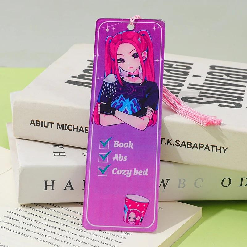 Bookmarks Cartoon Anime Stationery Supplies School Book Page Markers Kawaii Book Accessories for BookwormsDemon Hunters Huntrix