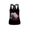 Skull digital printing body sling vest female Halloween hollow belt vest casual breathable bottoming shirt