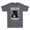 Black Cat I Dont Like Morning People Or Mornings Or People Funny Unisexs Tshirt