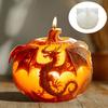 Pumpkin Shape Dragon Relief Candle Silicone Mold Wings Dragons Pumpkin Candle Mould Resin Plaster Molds Halloween Gift