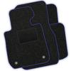 Velour Car Mat Set, Fits: Renault Captur I 2013-2019, Black Trim
