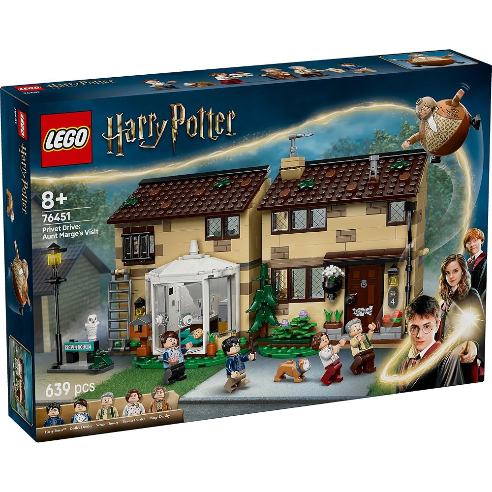 LEGO Harry Potter Privet Drive Aunt Marge's Arrival Building Toy Set for Kids Ages 8-10