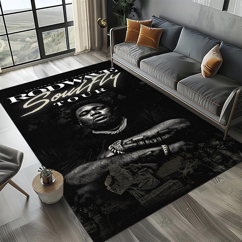 3D Printing Rod Wave Rapper Area Rug,Carpet Rug for Home Living Room Bedroom Sofa Doormat Decor,kids Play Non-slip Floor Mat