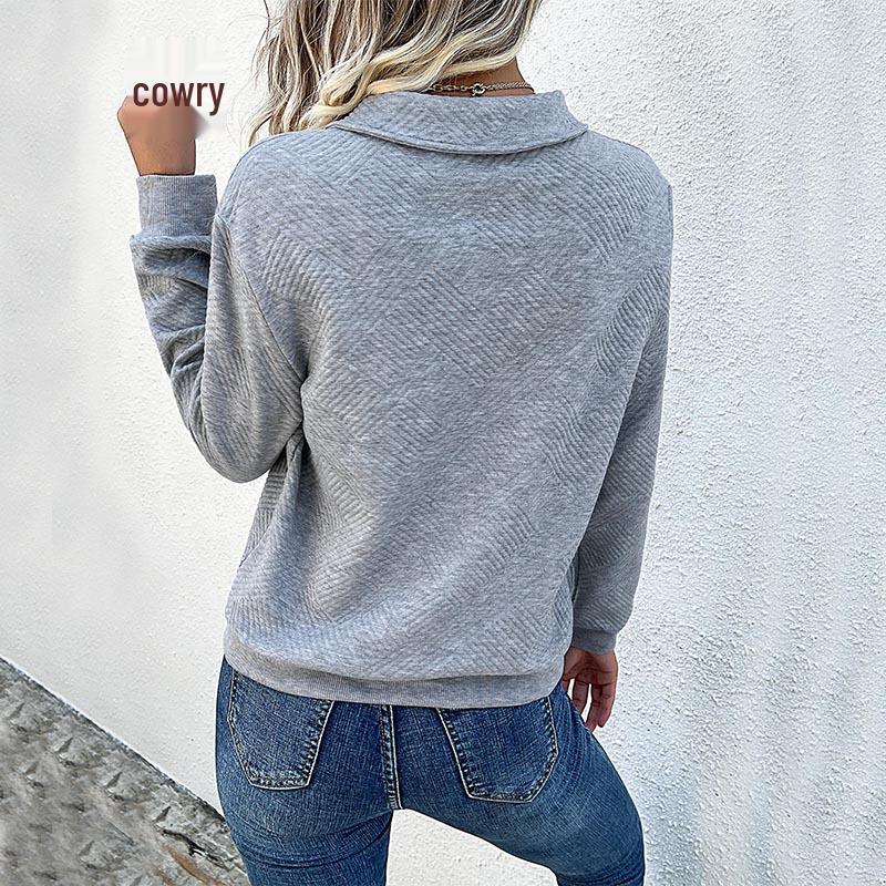 Yiyi's 2025 Women's Half-Zip Pullover Hoodie - New European & American Autumn/Winter Fashion Bestseller