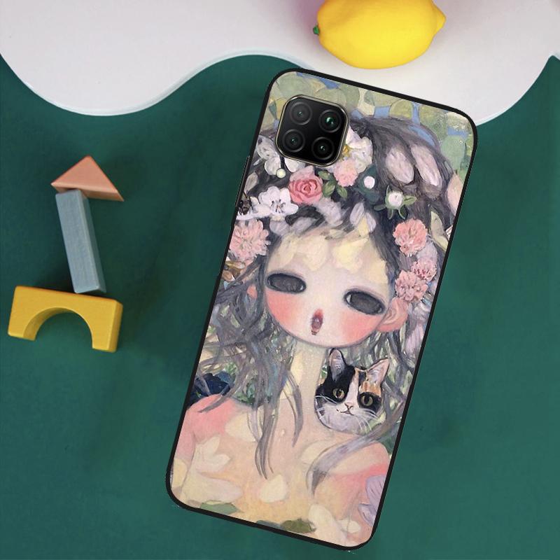 Cartoon Aesthetic Aya Takano For Huawei Nova 8i 3i 7i 11i 12i 9 10 SE Y73 Y90 Y70 Y72 Y61 Y91 P30 P40 Lite P60 Pro Case