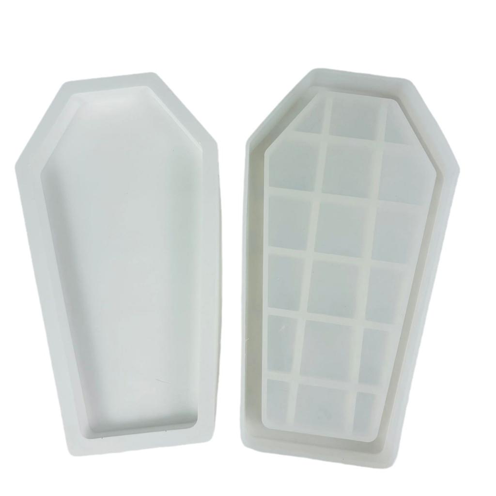 Coffin Shaped Resin Case Molds Resin Tray Molds for DIY Craft Jewelry Tray Jewelry Display Holder Earrings Tray