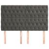 Maison Exclusive - Tête de lit Gris foncé 160x7x118/128 cm Velours