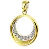Les Trésors De Lily [G7831] - Gold Plated Pendant 'Goddess' White Gold - 20 Mm