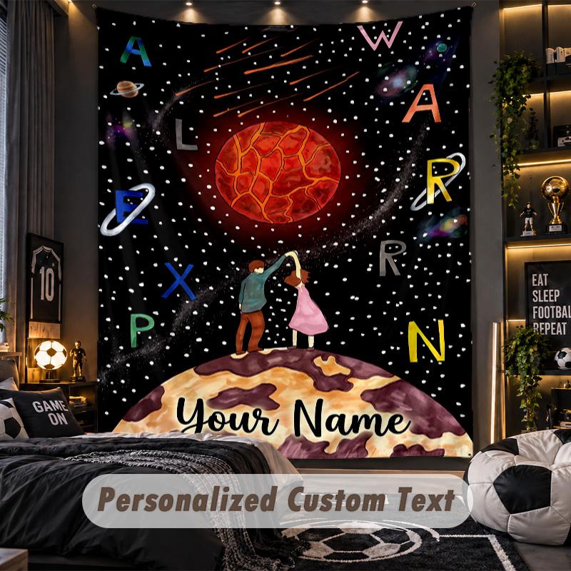 Personalisierte Wandtapisserie, Alex Warren Benutzerdefinierter Name Aufdruck, Stoff Wandkunst Für Innenraum Hintergrund