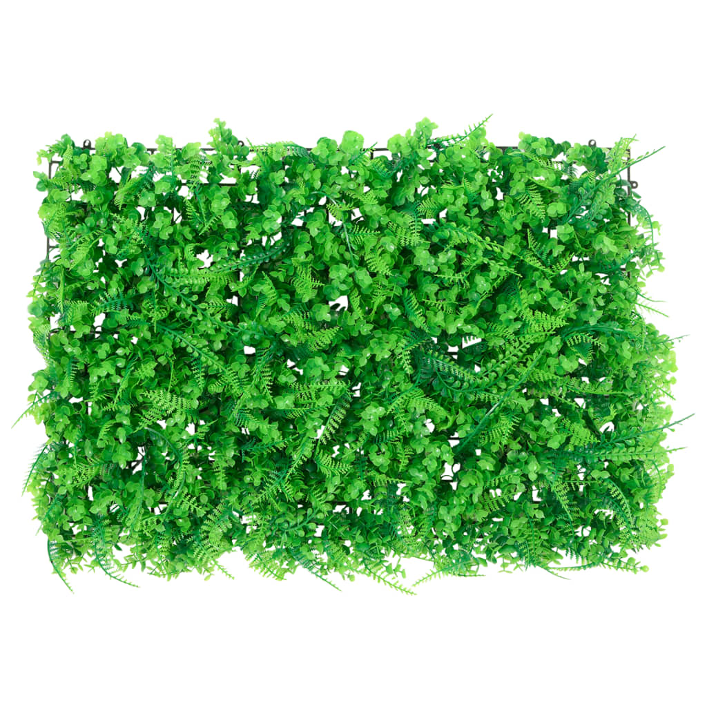 Artificial Fern Leaf Privacy Screen 24 Pcs Green 40 X 60 Cm