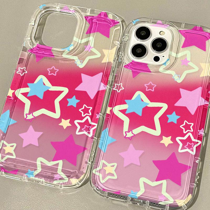 Color Pentagram for iPhone17ProMax Mobile Phone Case 16pro Apple 12/14 Premium 13 Soft Case 15