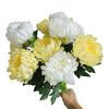 2 Pezzi Steli di Crisantemo Artificiale Crisantemo Finto Realistico Fiore Finto con Stelo Flessibile per Composizione Floreale Centrotavola