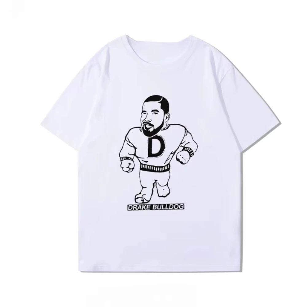 2025 New Drake Short Sleeve Print Tshirt Album Hip Hop Rap Rap American Mens and Womens High Street Summer Cotton Clothes