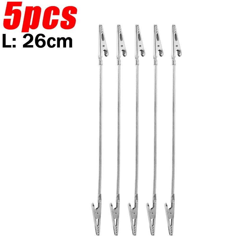 1/20pcs Flexible Metal Long Hose Pins for DIY Card Photo Double Ends Alligator Clamps Clip Home Alloy Memo Picture Holder Racks