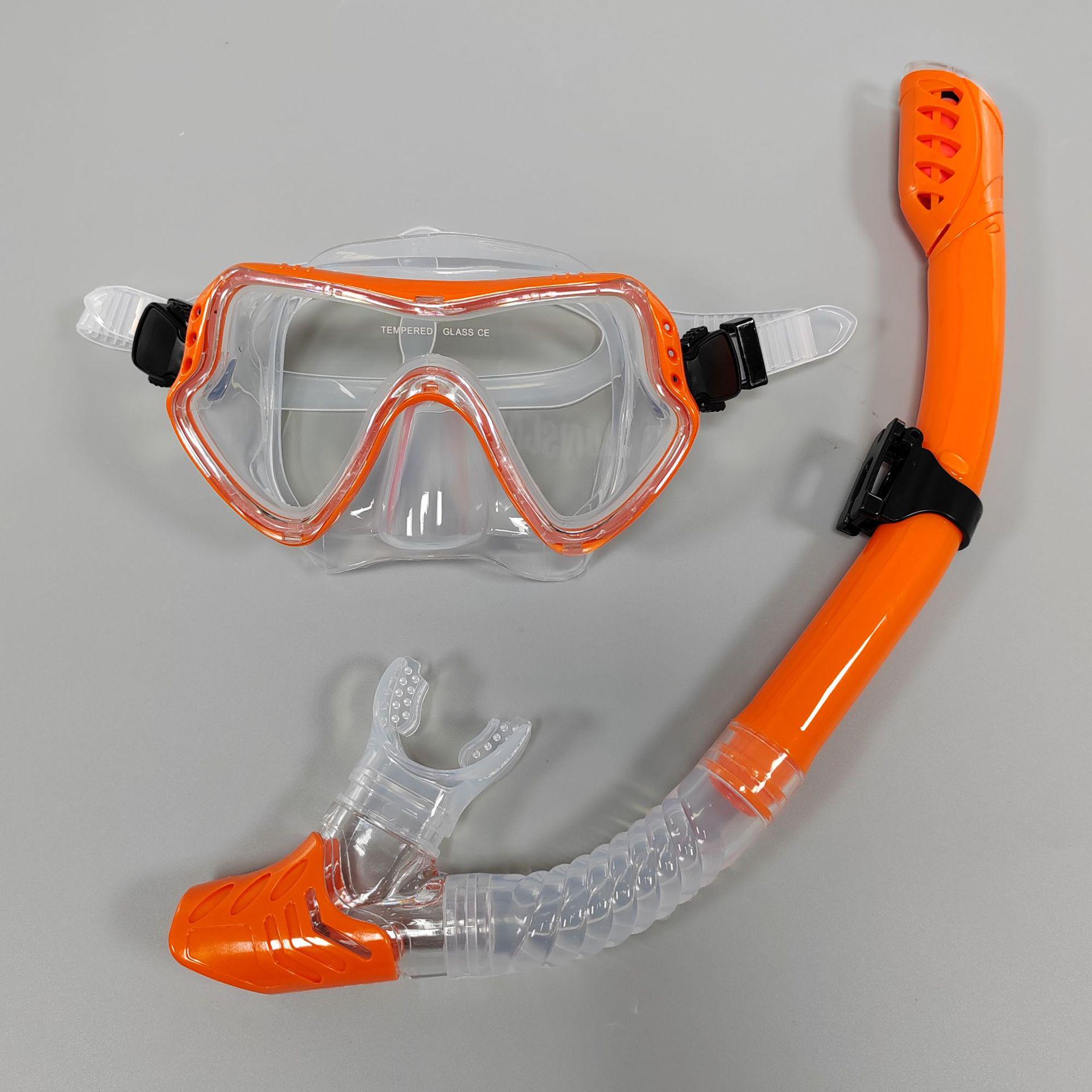 

New Adult Silicone Diving Mask & Snorkel Set - Large Frame for Men & Women One Size