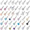 Exquisite and High-grade Stainless Steel Nose Studs, Ear Studs & Nose Rings Piercing Set for Women, Cute Feminine Jewelry