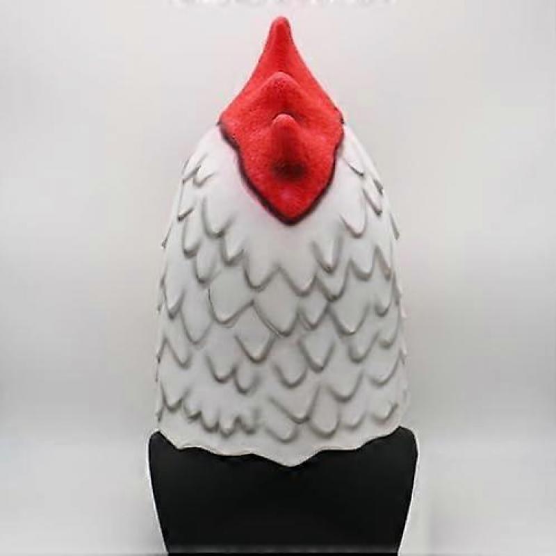 2018 Exclusive Latex Cartoon Rooster Head Halloween Chicken Costume Mask