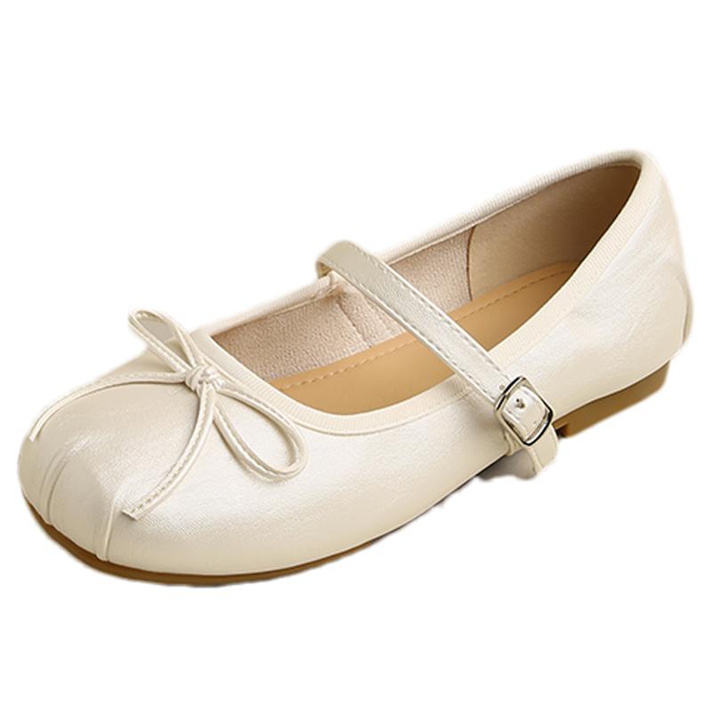 Fashion Elegant Bow Women's Ballet Flats Shoes Designer Loafers Shoes 2025 New Trend Fad Walking Soft Shoes Shallow Buckle Mujer Zapatos