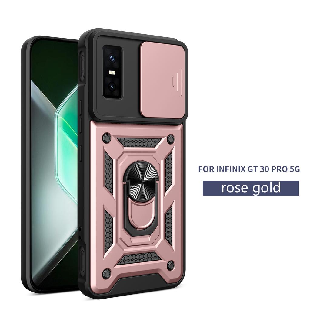 For Infinix GT 30 Pro Case Infinix GT 30 Pro Cover GT30PRO Magnetic Ring Holder Armor Phone Case Slide Camera Protect Back Cover