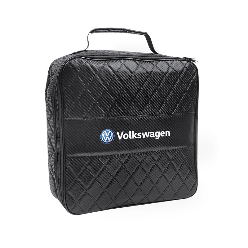 Car Leather Storage Bag High-capacity Auto Trunk Handbag For Volkswagen VW GTI Polo Golf Passat Tiguan Arteon Touareg CC Taigo zf0