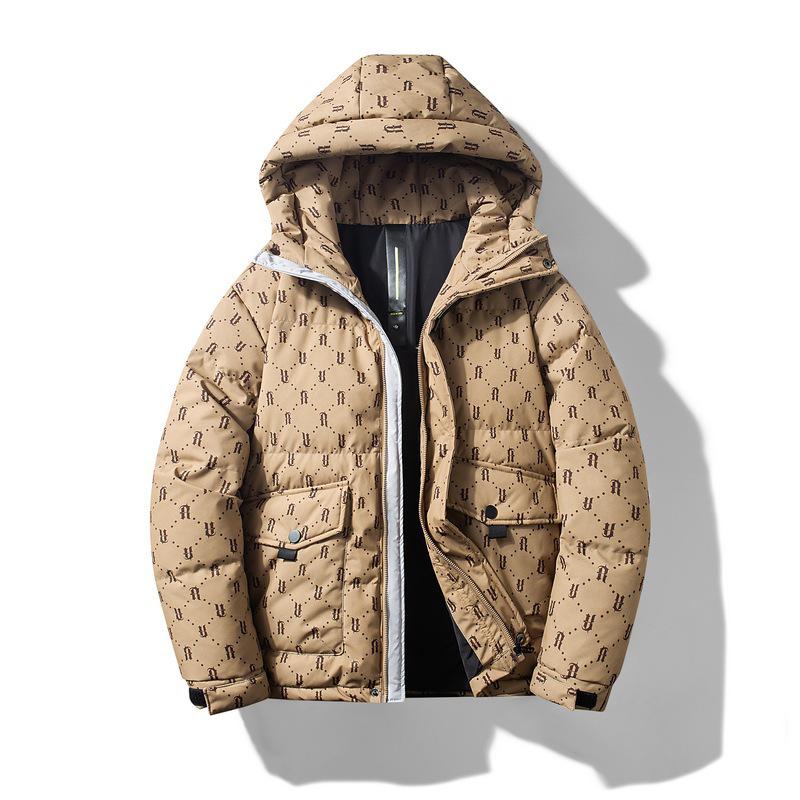Trendy White Duck Down Hooded Jacket