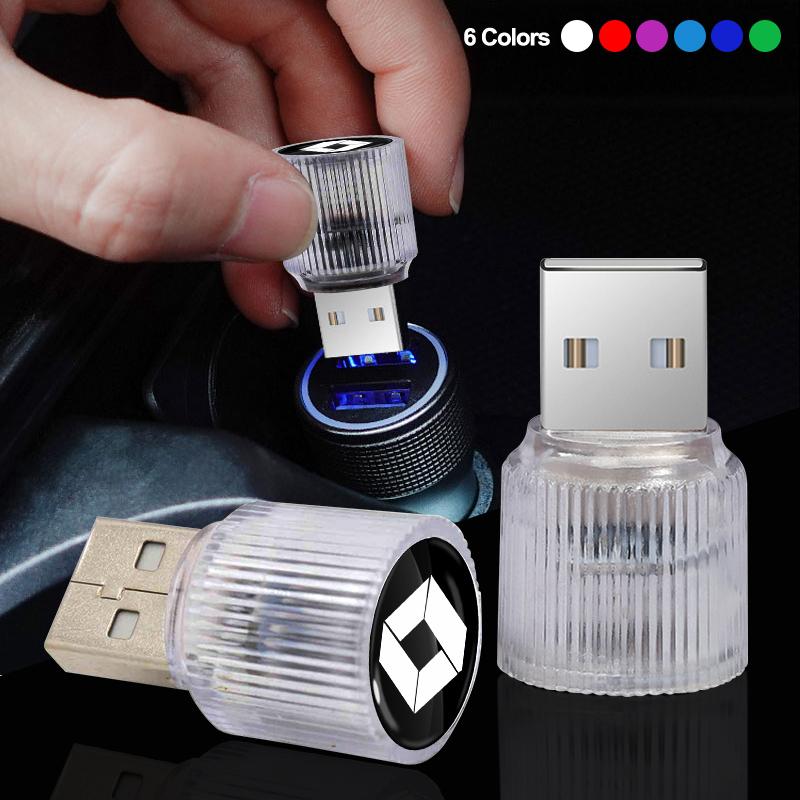 Car Interior Styling USB Atmosphere Light Portable Mini LED Party Lamp For Renault Clio Laguna 2 Megane 3 Duster Logan Captur 2GSA7