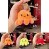 Reversible Octopus Plush Keychain Doll Pendant For Kids Gift