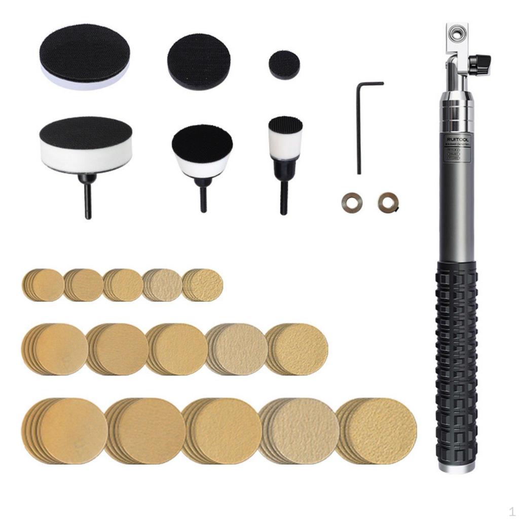 Handheld Bowl Sander Aluminum Alloy Body Lathe Sanding Attachment Smooth Finishing Wood Polishing