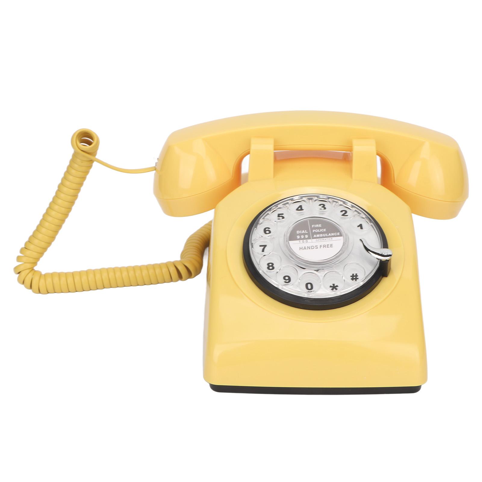 

Ретро-телефон с дисковым набором номера, классическая имитация, винтажный механический телефон для домашнего офиса