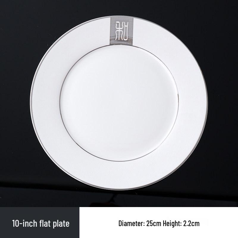 Luxury Ceramic Tableware Set - 4-Piece High-End Bowls, Plates & Dishes for Hotels & Restaurants