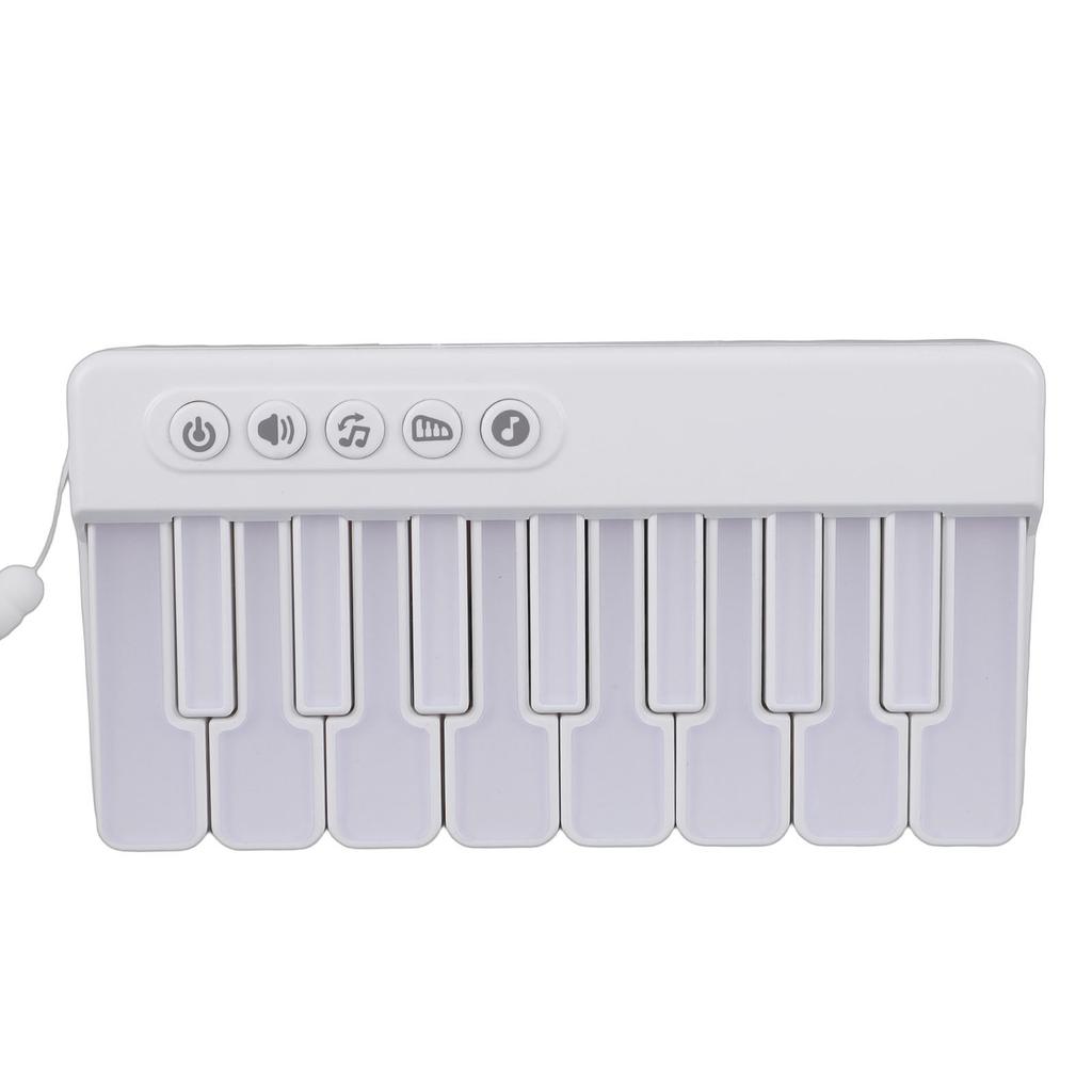 Keyboard Piano Toy Multifunctional Pocket Sized Piano Music Toy with 7 Color Lights Multiple Play Methods for Present