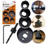 6-piece universal hole saw set for wood, aluminum, steel
