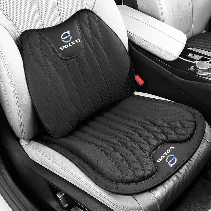 For Volvo XC60 XC90 V40 V60 S60 V50 C40 XC40 V70 V90 S80 EX90 C30 Leather Car Seat Cushion Lumbar Support Auto High End Interio