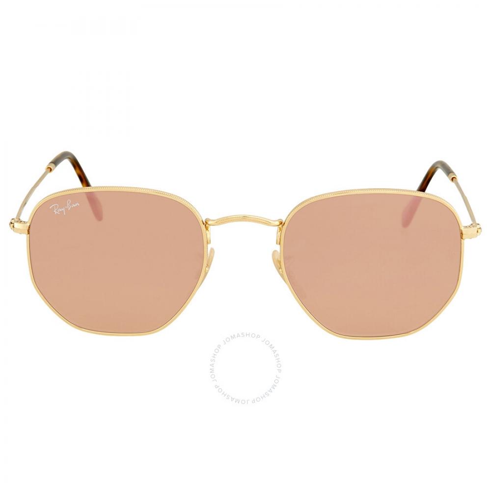 

Ray Ban Hexagonal Flat Lenses Bronze Mirror Unisex Sunglasses RB3548N 001 Z2 51