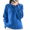Women's Slim-Fit Color-Block Waffle Knit Wool Sweater - Stylish, Age-Reducing, Thickened Round Neck Base Layer Sweater, New Arrival