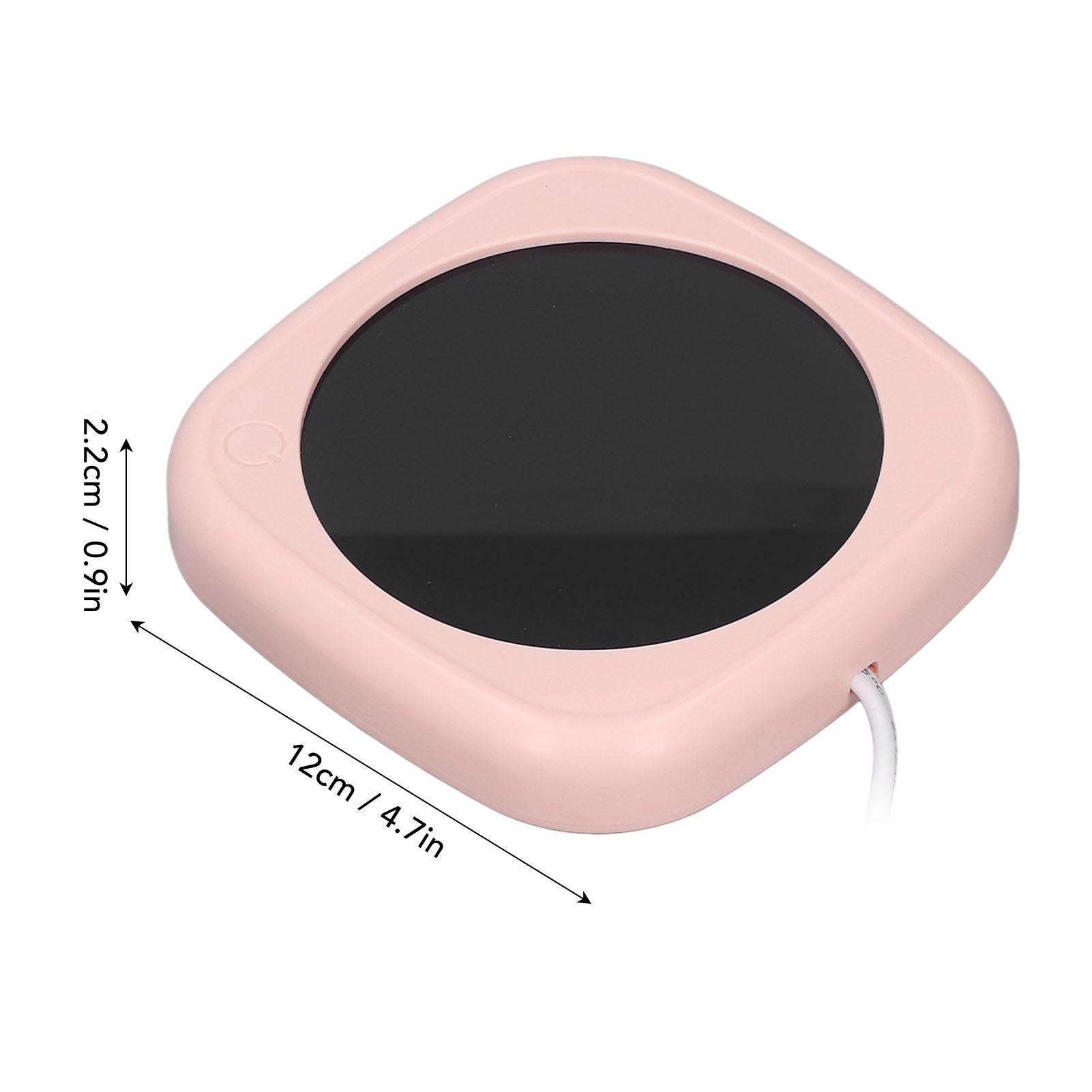 

Подогреватель для напитков, подогреватель для кофейных кружек, электрическая плита с постоянной температурой для подогрева чашек, для дома, офиса, путешествий, электрический подогреватель для чашек 110V розовый
